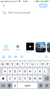 schermprint Twitter audio iOS app in 3 Things Social over Instagram voor ouders
